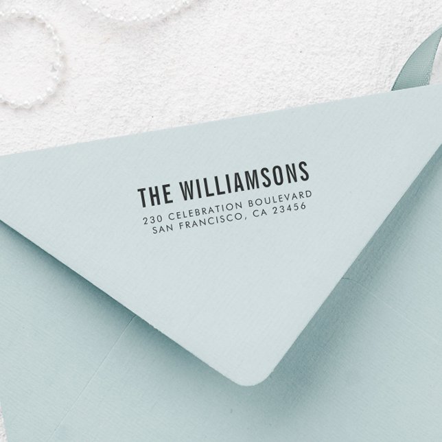 Personalised Custom Address Stamp Various Fonts (Rubber Stamp Mock-up)