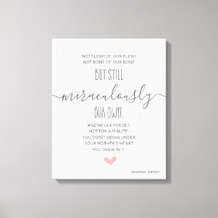 Personalised Custom Adoption Day Gift / Present Canvas Print