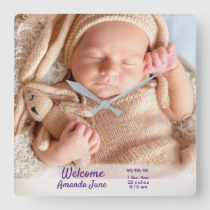 Personalised Custom Baby Photo Clock