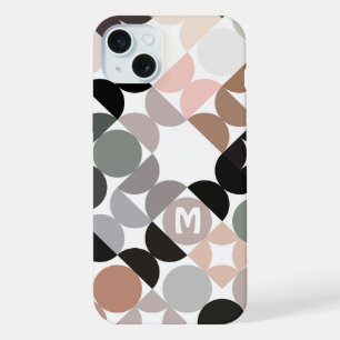 Personalised Custom Beige Grey Green Black Retro iPhone 15 Plus Case