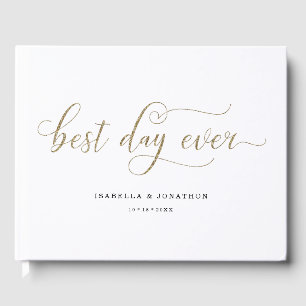 Personalised Custom "Best Day Ever" Wedding Guest Book