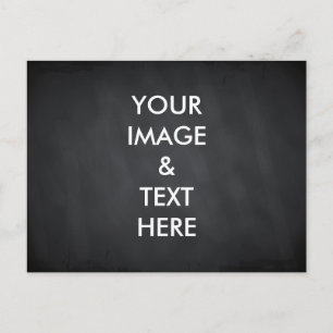 Personalised Custom black chalkboard Your Own Phot Postcard