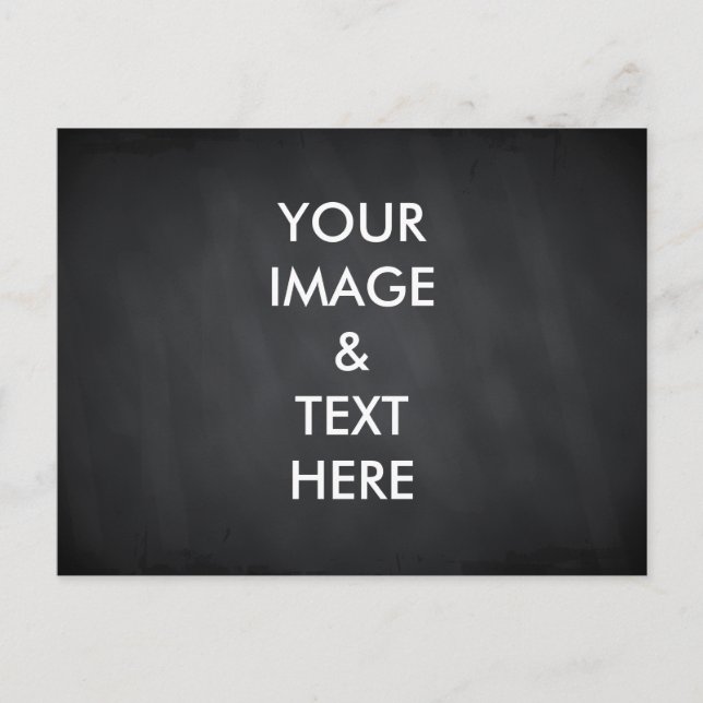 Personalised Custom black chalkboard Your Own Phot Postcard (Front)