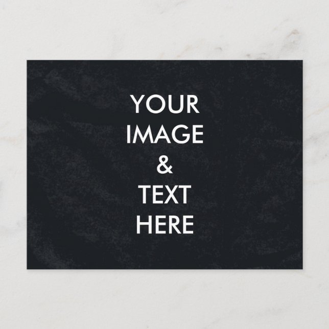 Personalised Custom black chalkboard Your Own Phot Postcard (Front)
