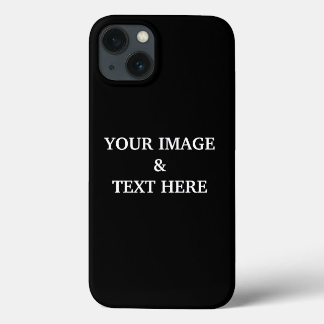 Personalised Custom Black Your Own Photo Case-Mate iPhone Case (Back)