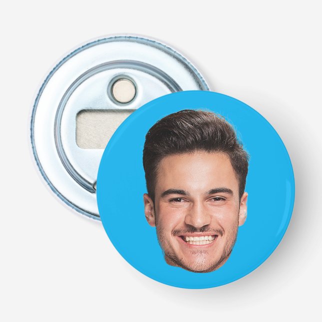 Personalised Custom Blue Red Bottle Opener (Front)