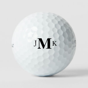Personalised Custom Bold Monogram Titleist Pro VI Golf Balls
