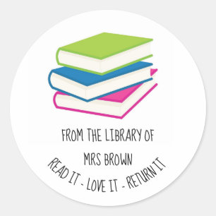 Personalised Custom Book Stickers Bookplate Labe