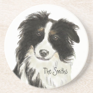 Personalised Custom Border Collie Coaster