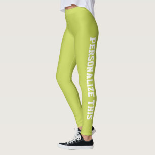 Personalised Custom Branded Made Olive Green Leggings