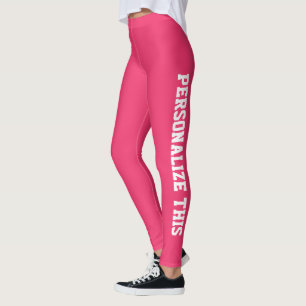 Personalised Custom Branded Made Watermelon Pink Leggings