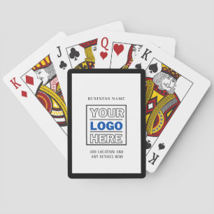 Personalised Custom Business Logo Black and White  Playing Cards