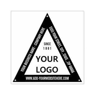 Personalised Custom Business Logo Stamp - Triangle