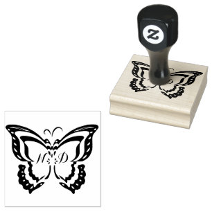 Personalised Custom Butterfly Rubber Stamp