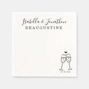 Personalised Custom Champagne Toast Napkins