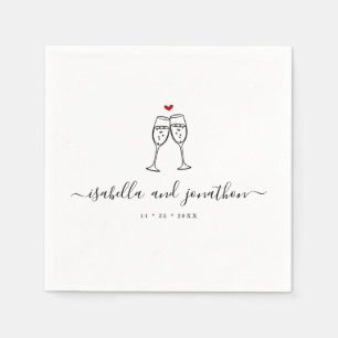 Personalised Custom Champagne Toast Napkins