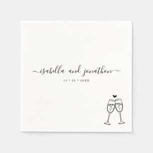 Personalised Custom Champagne Toast Napkins