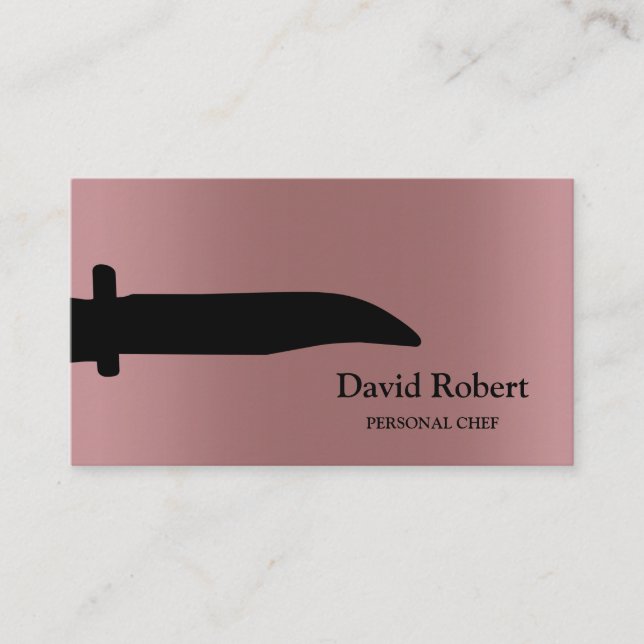 Personalised Custom Chef Kitchen Restaurant  Business Card (Front)