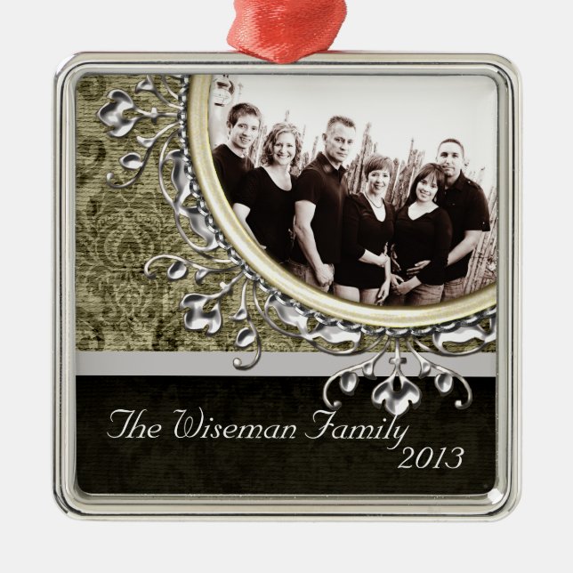 Personalised Custom Christmas PHOTO Ornament (Front)