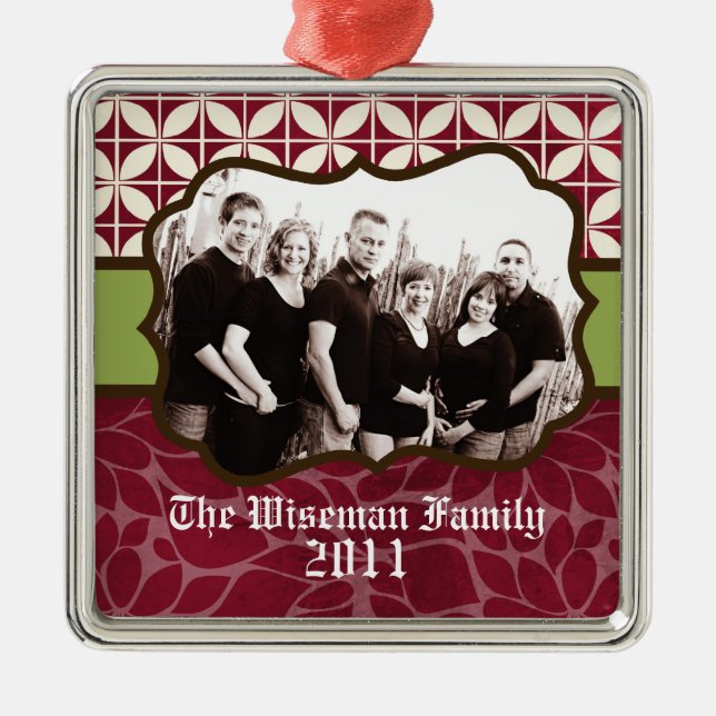 Personalised Custom Christmas PHOTO Ornament (Front)