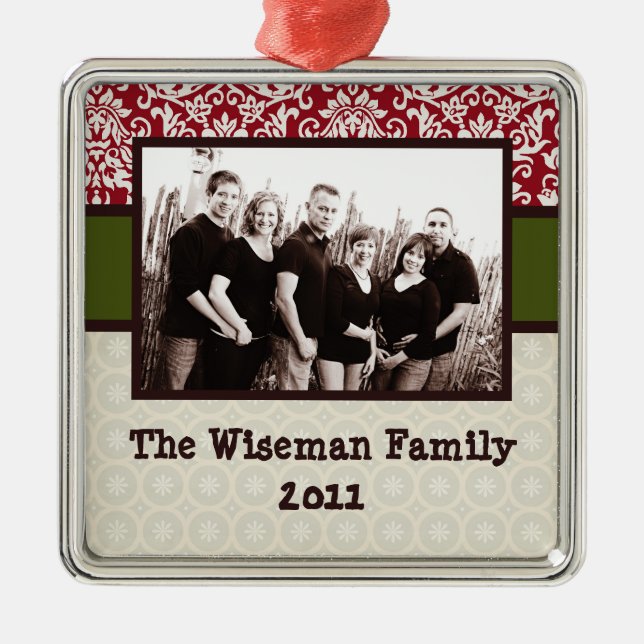 Personalised Custom Christmas PHOTO Ornament (Front)
