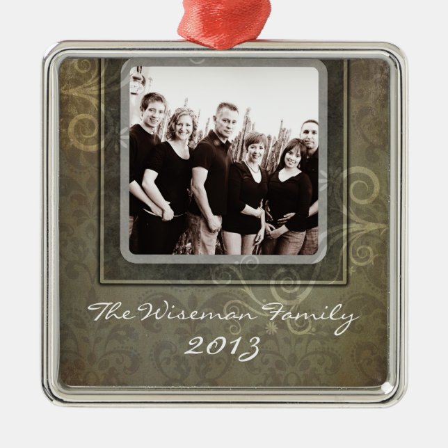 Personalised Custom Christmas PHOTO Ornament (Front)