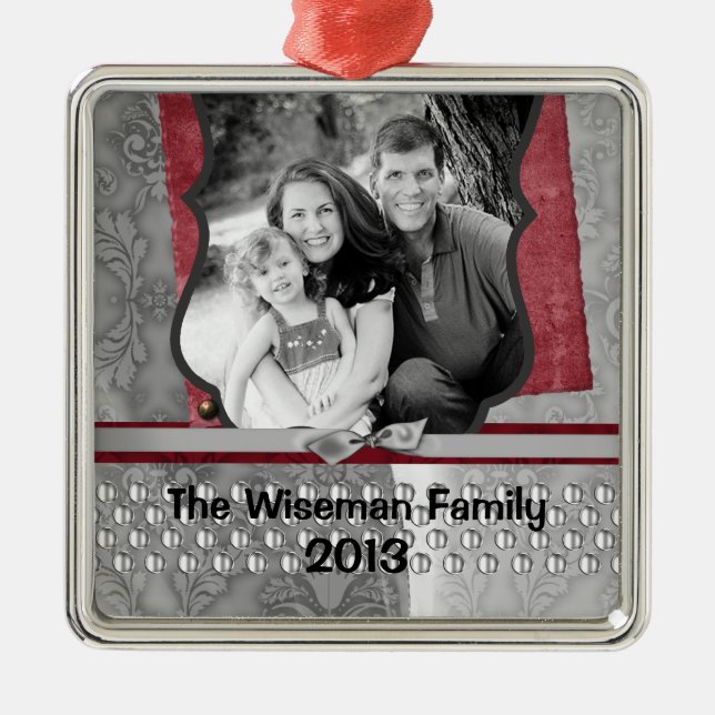 Personalised Custom Christmas PHOTO Ornament (Front)