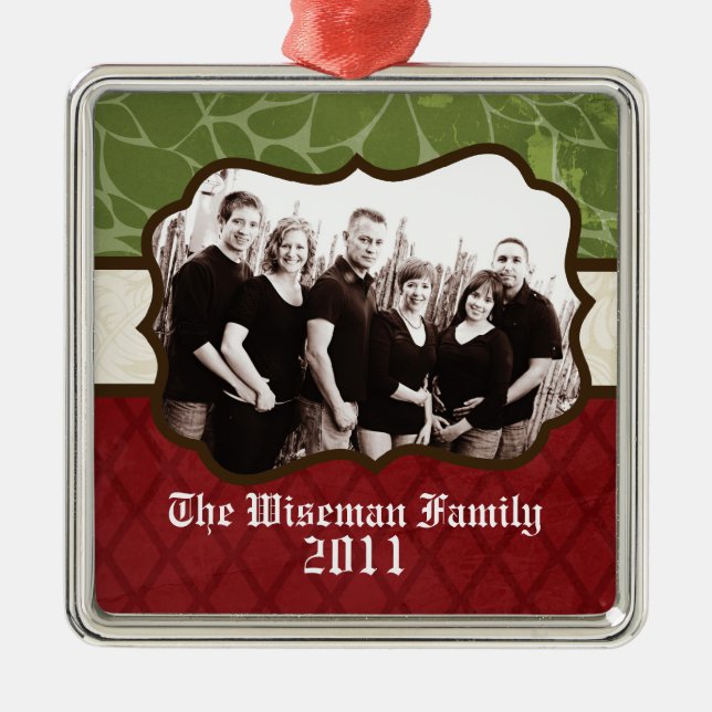 Personalised Custom Christmas PHOTO Ornament (Front)