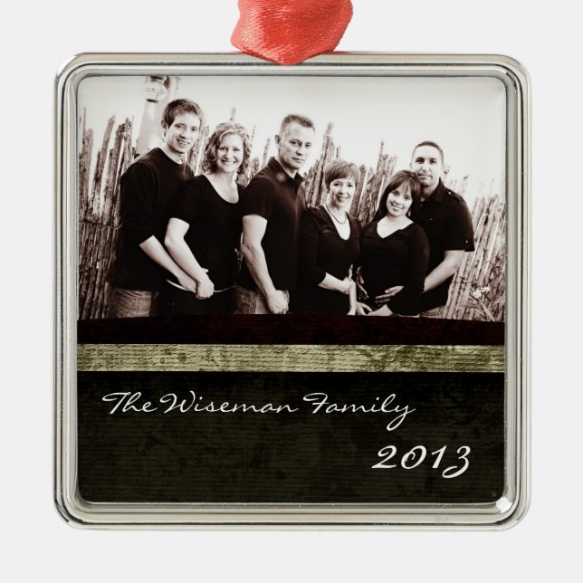 Personalised Custom Christmas PHOTO Ornament (Front)