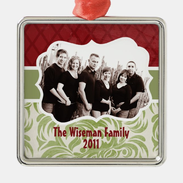 Personalised Custom Christmas PHOTO Ornament (Front)