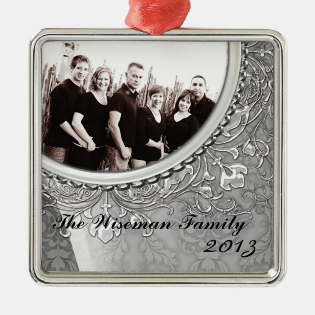 Personalised Custom Christmas PHOTO Ornament (Front)