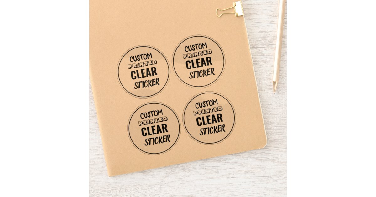 Personalised Custom Clear Label Stickers Zazzle