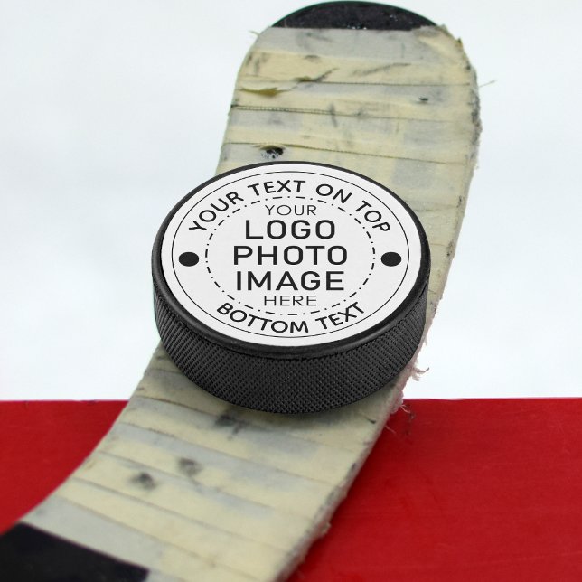 Personalised Custom Colour Text Photo Logo  Hockey Puck (Creator Uploaded)