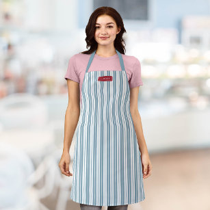 Personalised Custom Colours Rustic Country Stripes Apron