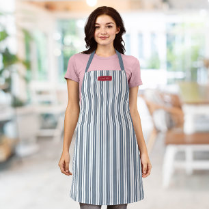Personalised Custom Colours Rustic Country Stripes Apron