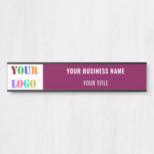 Personalised Custom Company Logo Name Business Door Sign