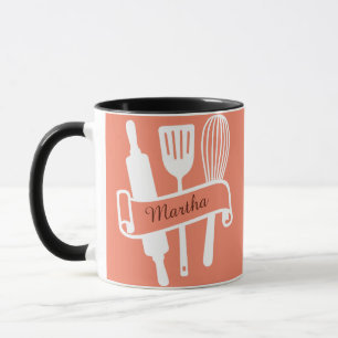 Personalised custom cook's coffee mug