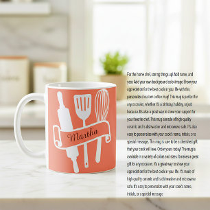Personalised custom cook's coffee mug