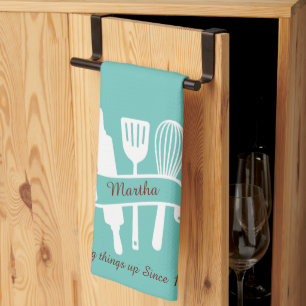 Personalised custom cook's tea towel