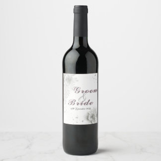 Personalised custom cordial wedding invitation wine label