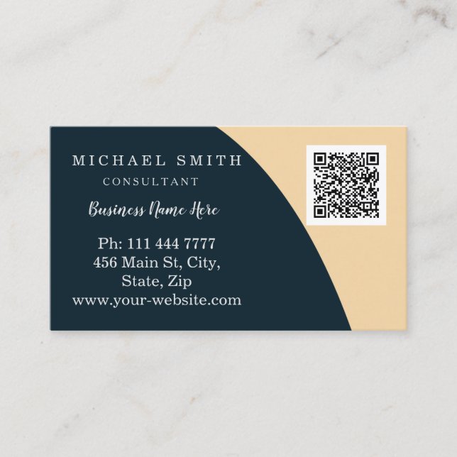 Personalised Custom Corporate QR Code Logo Business Card (Front)