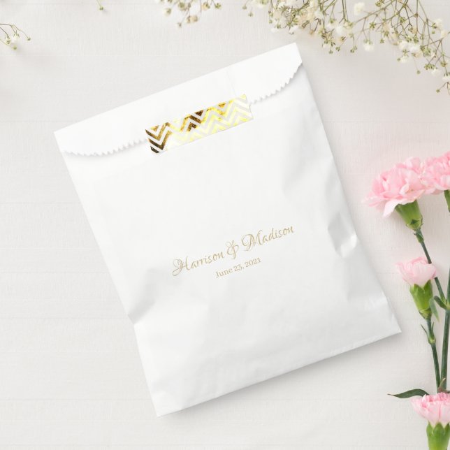 Personalised Custom Couple Name and Date Wedding Favour Bags (Sealed)