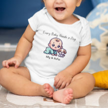 Personalised custom cute baby and dog
