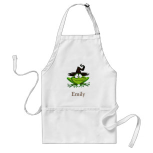Personalised Custom Cute Cartoon Frog Witch Standard Apron