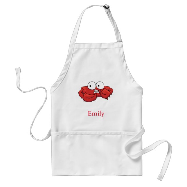 Personalised Custom Cute Crab Standard Apron (Front)