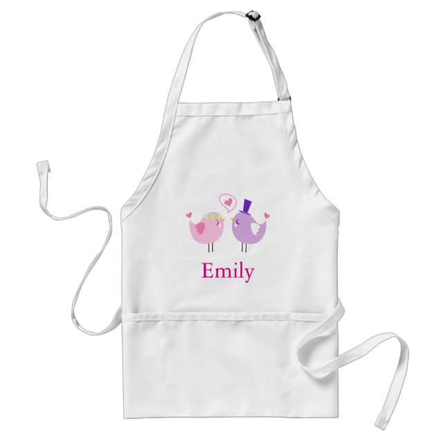 Personalised Custom Cute Love Birds Standard Apron (Front)