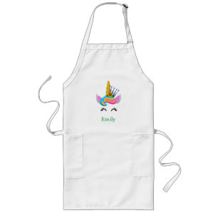 Personalised Custom Cute unicorn with Pony Long Apron