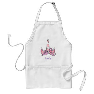 Personalised Custom Cute unicorn with Pony Standard Apron