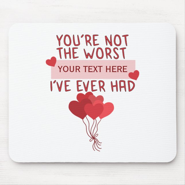 Personalised Custom Cute Valentines Day Mouse Mat (Front)
