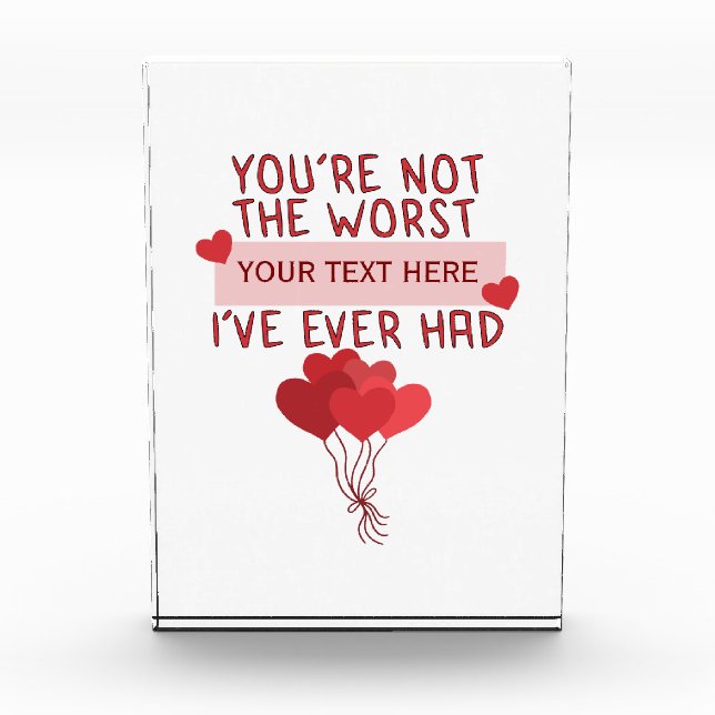 Personalised Custom Cute Valentines Day Photo Block (Front)